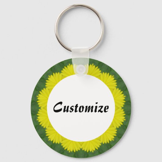 Daisy Mandala Sjabloon 35 Sleutelhanger (Voorkant)