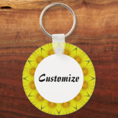 Daisy Mandala Sjabloon 36 Sleutelhanger (Voorkant)
