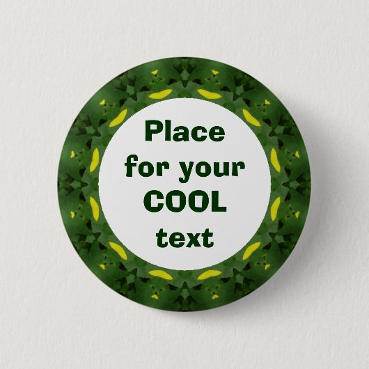 Daisy Mandala Sjabloon 37 Ronde Button 5,7 Cm (Voorkant)