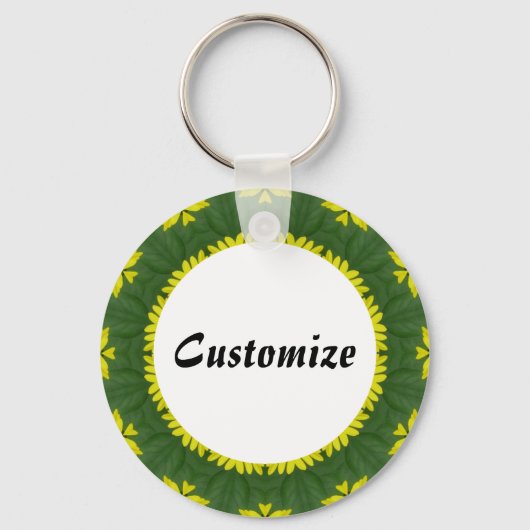 Daisy Mandala Sjabloon 38 Sleutelhanger (Voorkant)