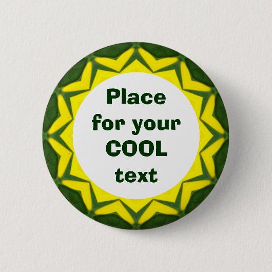 Daisy Mandala Sjabloon 39 Ronde Button 5,7 Cm (Voorkant)