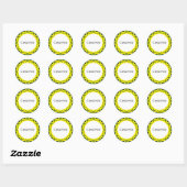 Daisy Mandala Sjabloon 39 Ronde Sticker (Vel)