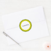 Daisy Mandala Sjabloon 39 Ronde Sticker (Envelop)