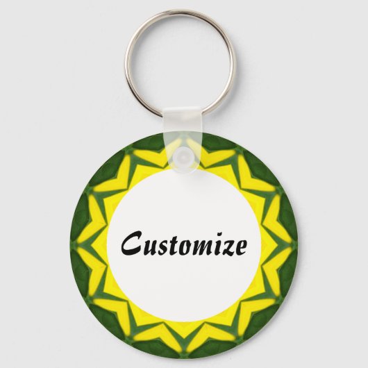 Daisy Mandala Sjabloon 39 Sleutelhanger (Voorkant)