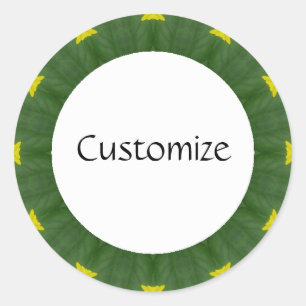 Daisy Mandala Sjabloon 41 Ronde Sticker