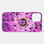 DAISY, MARGUERITE, MARGHERITA MONOGRAM Paarse Bloe Case-Mate iPhone Case (Achterkant (horizontaal))