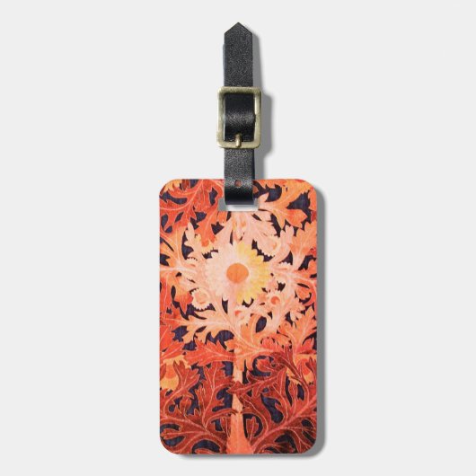 DAISY / MARGUERITE / MARGHERITA , Parchment Bagagelabel (Voorkant verticaal)