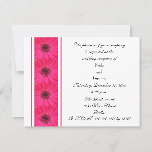 Daisy Marriage Reception Only Weddenschap Invitati Kaart (Voorkant)
