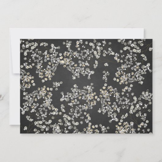 Daisy Mason Jar Chalkboard Rustic Couples Shower Kaart (Achterkant)