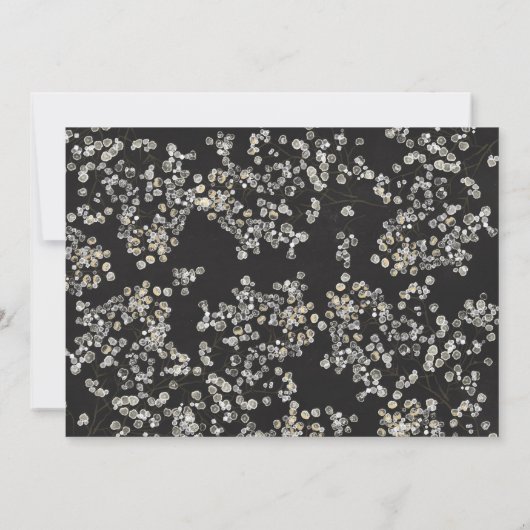 Daisy Mason Jar Rustic Chalkboard Bridal Brunch Kaart (Achterkant)