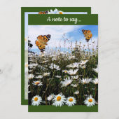 Daisy Meadow Aangepaste Tekst Bedankt (Voorkant / Achterkant)