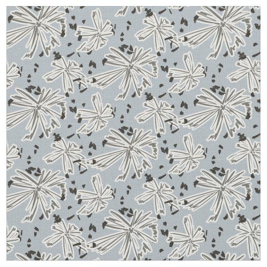 Daisy meadow - blue  stof (Close Up)