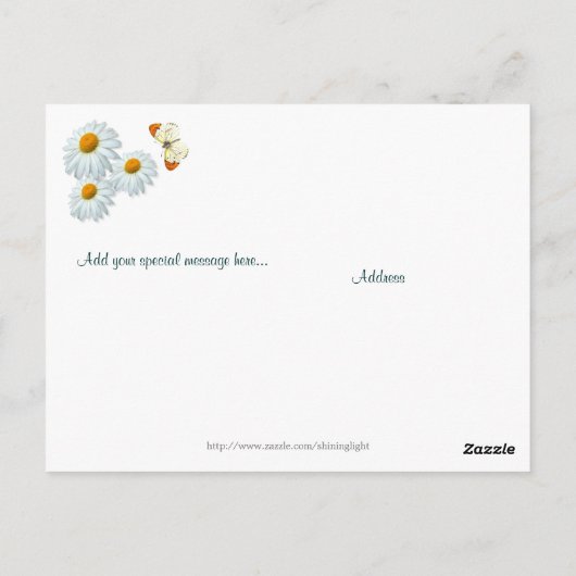 Daisy Meadow Briefkaart (Achterkant)