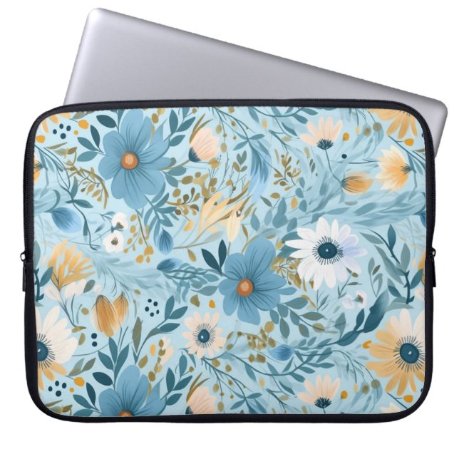 Daisy Meadow Design Laptop Sleeve (Voorkant)