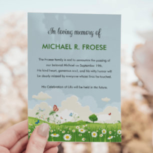 Daisy Meadow Fotoaankondiging Kaart