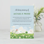 Daisy Meadow Fotoaankondiging Kaart (Staand voorkant)