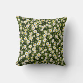 Daisy Meadow Polyester Throw Pillow Kussen