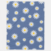 Daisy Meadows Blue Fleece Deken (Voorkant)