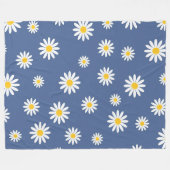 Daisy Meadows Blue Fleece Deken (Voorkant (Horizontaal))