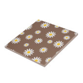 Daisy Meadows Earthy Brown Tegeltje (Zijkant)