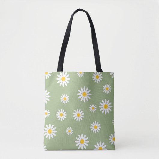 Daisy Meadows Sage Green Tote Bag (Voorkant)