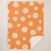 Daisy Meadows Sinaasappel Sherpa Deken (Voorkant)