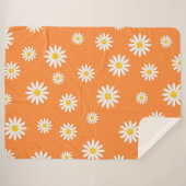 Daisy Meadows Sinaasappel Sherpa Deken (Voorkant (horizontaal))