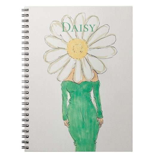 Daisy Meisje Groene Jurk Notitieboek (Voorkant)