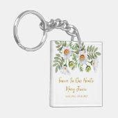 Daisy Memorial Funeral Photo Keychain (Voorkant Links)