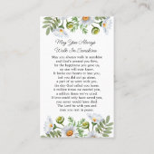 Daisy Memorial Photo Funeral Prayer Card Visitekaartje (Achterkant)
