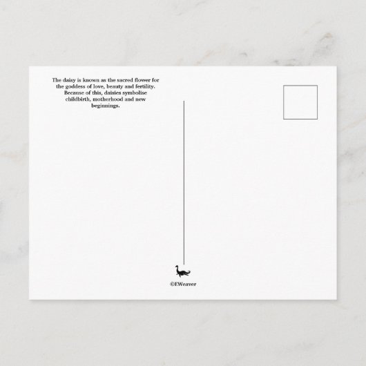Daisy met Baby Bumblebee Briefkaart (Achterkant)
