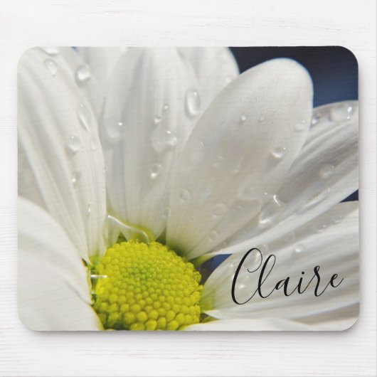 Daisy met Dew Drops Muismat (Voorkant)