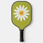 Daisy met Initiaal lime groen Pickleball Paddle (Voorkant)