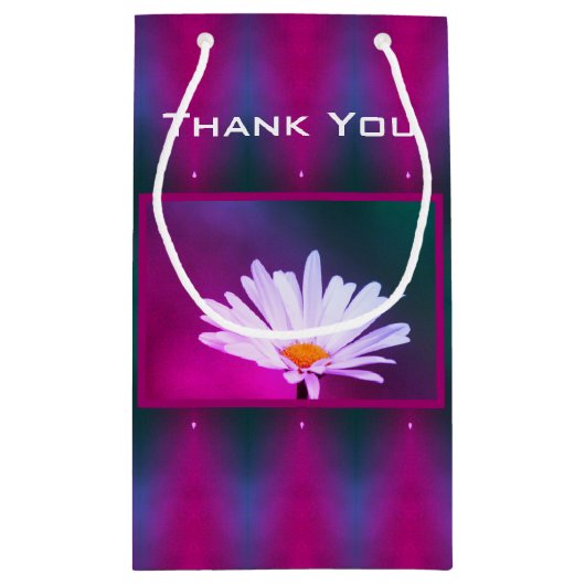 Daisy met Turquoise Klein Cadeauzakje (Achterkant)