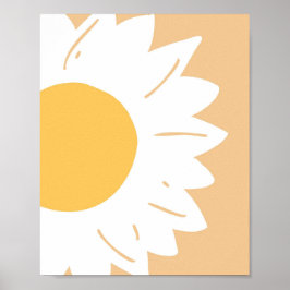 Daisy – Minimalistische bloemige wandkunst Poster