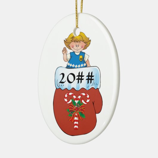 Daisy Mitten Blonde Keramisch Ornament (Links)