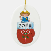 Daisy Mitten Blonde Keramisch Ornament (Voorkant)