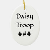 Daisy Mitten Blonde Keramisch Ornament (Achterkant)