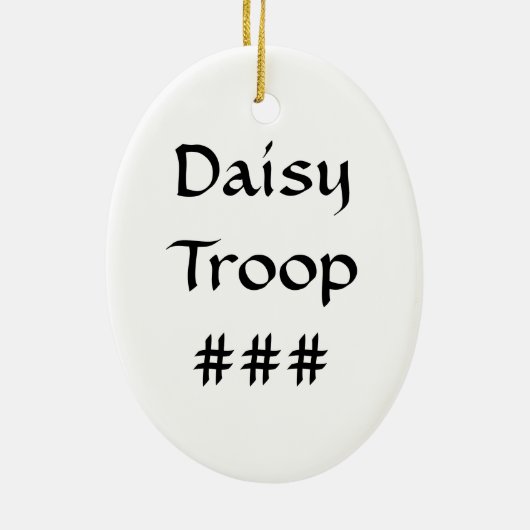 Daisy Mitten Blonde Keramisch Ornament (Achterkant)