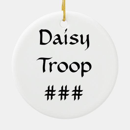 Daisy Mitten Brunette Keramisch Ornament (Achterkant)