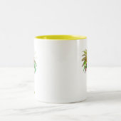 Daisy moderne waterverf kunstbloem tweekleurige koffiemok (Center)