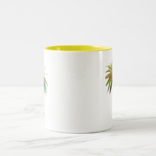 Daisy moderne waterverf kunstbloem tweekleurige koffiemok (Center)