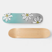 Daisy Modren Blauwgroen Gray Ombre Doodle Persoonlijk Skateboard