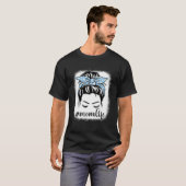 Daisy Moeder Leven Messy Haar Bun Bleaches Moeders T-shirt (Voorkant volledig)
