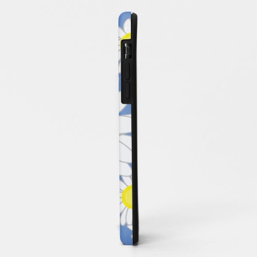 Daisy Monogram blauw wit en geel Case-Mate iPhone Case (Achterkant/links)