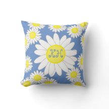 Daisy Monogram blauw wit en geel