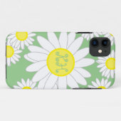Daisy Monogram groen wit en geel Case-Mate iPhone Case (Achterkant (horizontaal))