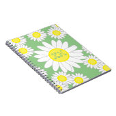 Daisy Monogram groen wit en geel Notitieboek (Rechterzijde)