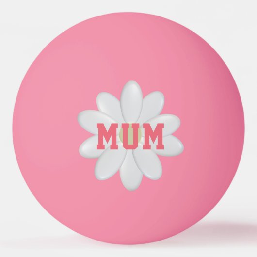 Daisy Monogram Ping Pong Ball (Voorkant)