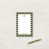 Daisy Monogram Post-it® Notes (Op bureau)